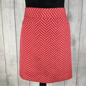 LOFT skirt, salmon and pink